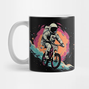 Intergalactic Bike Rider // Astronaut on a Bicycle in Outer Space B Mug